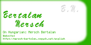 bertalan mersch business card